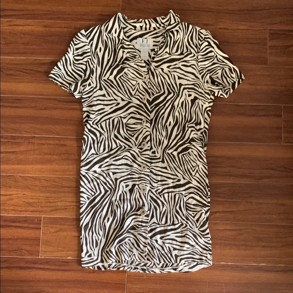Vintage zebra dress size 4 petite
